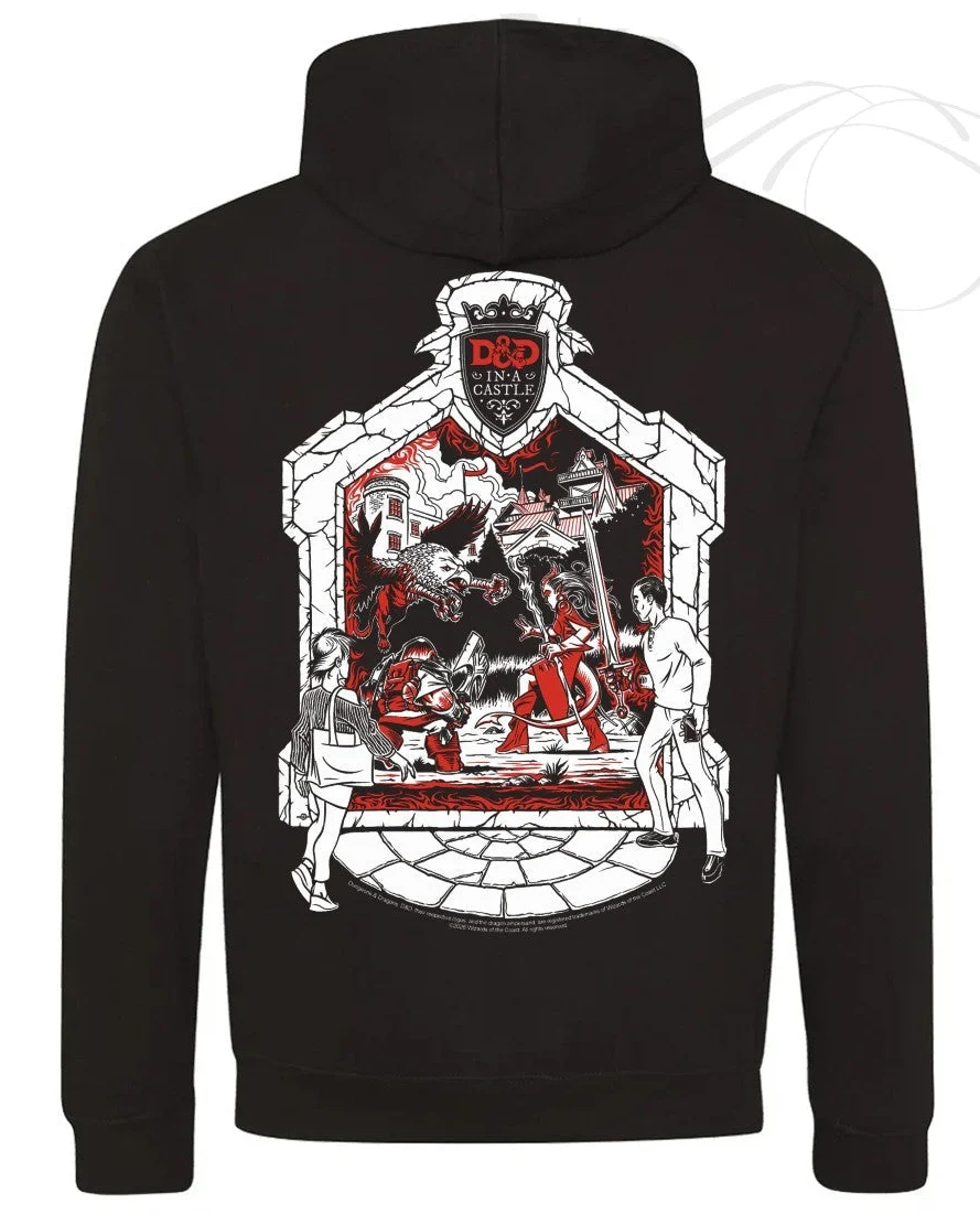 2026 Zippered Hoodie; Portal Art, UK - Commemorative D&D in a Castle Wear - Image 3